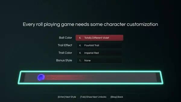 Интерфейс Road to Ballhalla во время прохождения