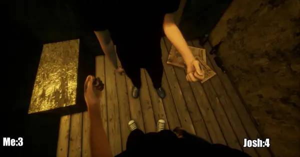 Интерфейс Rock, Paper, Scissors Simulator во время прохождения