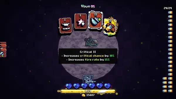 Интерфейс Rocket Rats во время прохождения