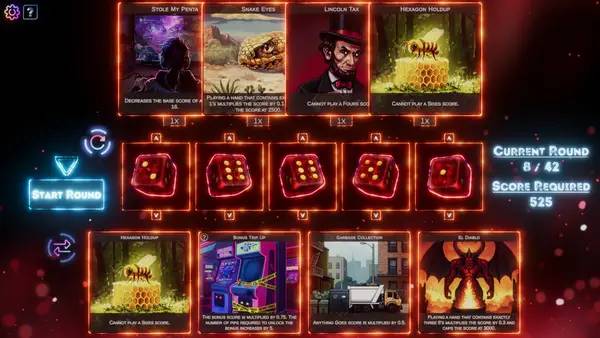 Интерфейс Rogue Rollout во время прохождения