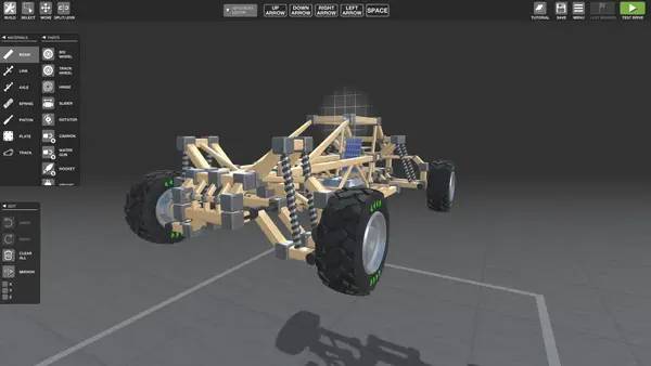 Интерфейс Rover Builder во время прохождения