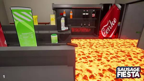 Интерфейс Sausage Fiesta во время прохождения