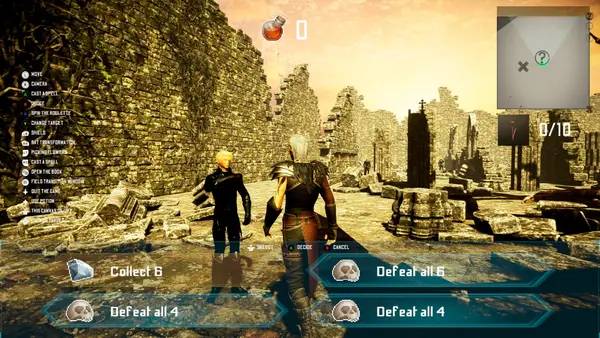 Интерфейс Shadow Baptism во время прохождения