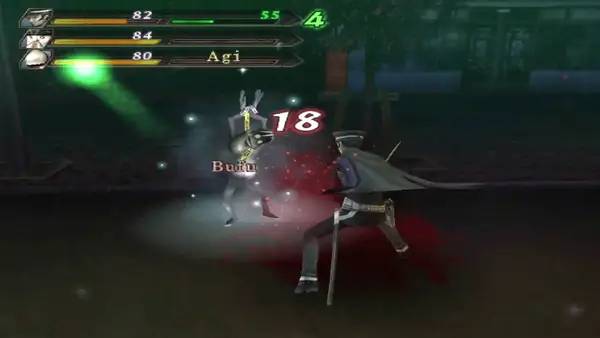 Интерфейс Shin Megami Tensei  Devil Summoner 2 - Raidou Kuzunoha vs. King Abaddon во время прохождения