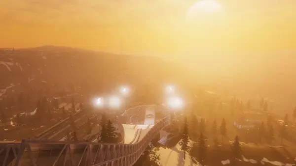 Интерфейс Ski Jumping Pro VR во время прохождения