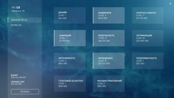 Интерфейс Smartphone Tycoon во время прохождения