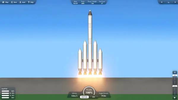 Интерфейс Spaceflight Simulator во время прохождения
