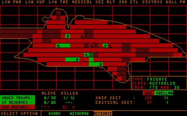 Интерфейс STAR FLEET II - Krellan Commander Version 2.0 во время прохождения