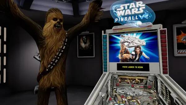 Интерфейс Star Wars Pinball VR во время прохождения