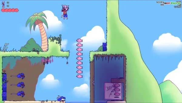 Интерфейс Sticky Paws во время прохождения