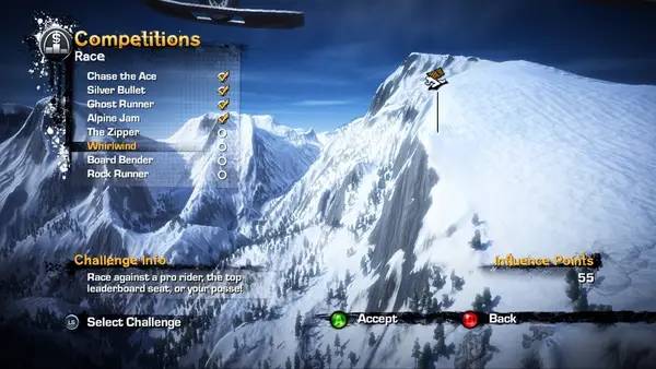 Интерфейс Stoked Big Air Edition во время прохождения