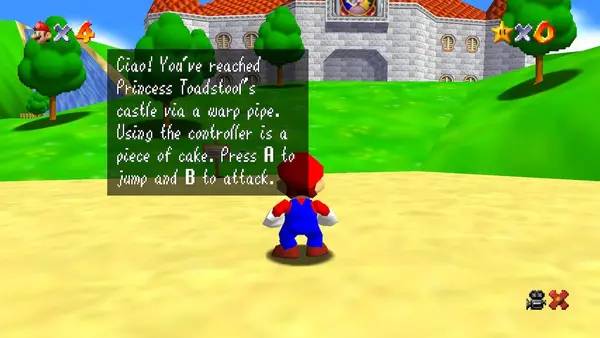 Интерфейс Super Mario 64 NX во время прохождения