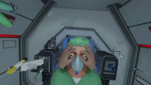 Интерфейс Surgeon Simulator Experience Reality во время прохождения