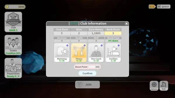 Интерфейс Taekwondo Demonstration Team Simulator во время прохождения