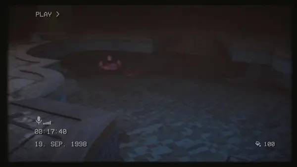 Интерфейс The Backrooms 1998 - Found Footage Survival Horror Game во время прохождения