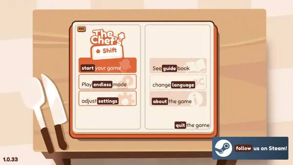 Интерфейс The Chef's Shift во время прохождения