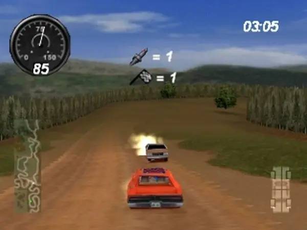 Интерфейс The Dukes of Hazzard 2  Daisy Dukes It Out во время прохождения
