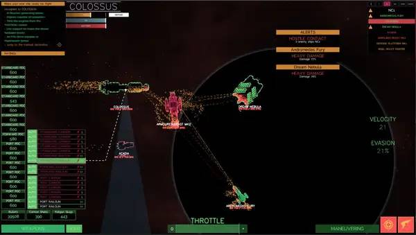 Интерфейс The Last Starship во время прохождения