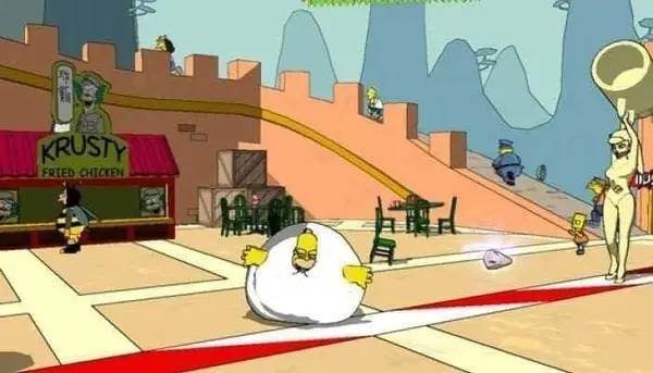 Интерфейс The Simpsons Game во время прохождения