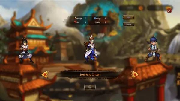 Интерфейс The Warlin of Heroes во время прохождения