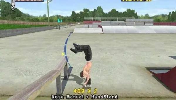 Интерфейс Tony Hawk’s Pro Skater 4 во время прохождения
