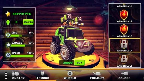 Интерфейс Toon War во время прохождения