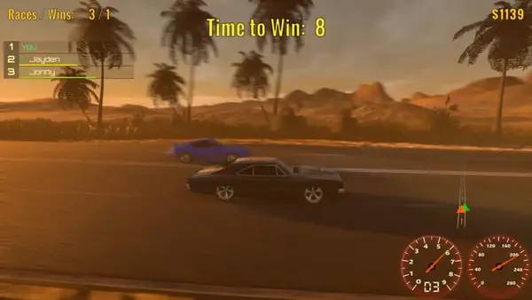 Интерфейс Traffic Chase во время прохождения