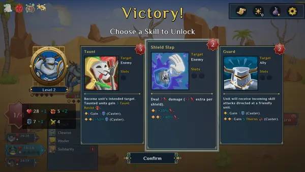 Интерфейс Trinity Archetype во время прохождения