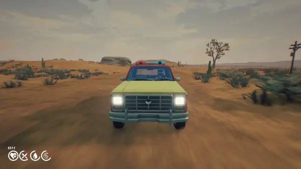 Интерфейс Under the Sand REDUX - a road trip game во время прохождения