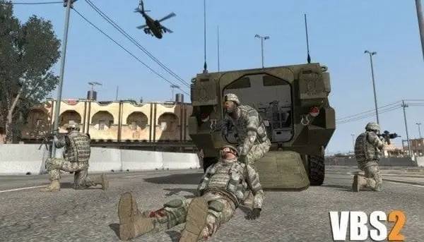 Интерфейс Virtual BattleSpace 2 JCOVE Lite во время прохождения