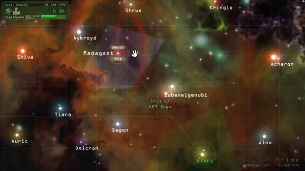 Интерфейс Weird Worlds  Return to Infinite Space во время прохождения