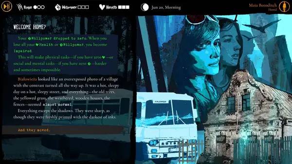 Интерфейс Werewolf  The Apocalypse - Heart of the Forest во время прохождения