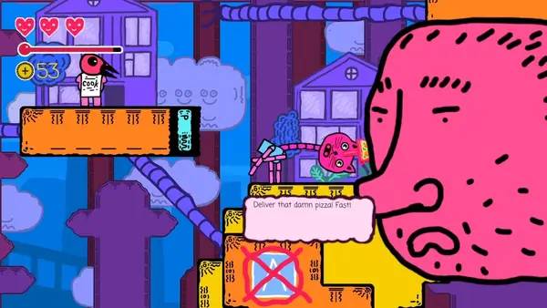 Интерфейс Why pizza во время прохождения