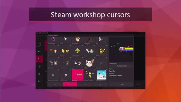 Интерфейс YoloMouse - Game Cursor Changer во время прохождения