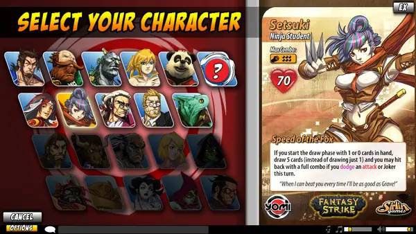 Интерфейс Yomi во время прохождения