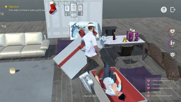 Интерфейс You have a drunk friend во время прохождения