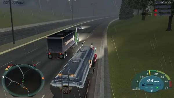 Кадр с взаимодействием персонажа и объекта в 18 Wheels of Steel  Convoy