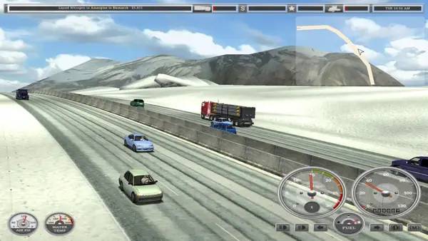 Кадр с взаимодействием персонажа и объекта в 18 Wheels of Steel  Haulin