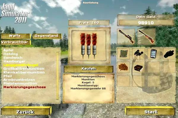 Кадр с взаимодействием персонажа и объекта в 3D Jagd Simulator 2011