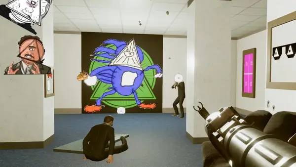 Кадр с взаимодействием персонажа и объекта в 420BLAZEIT 2  GAME OF THE YEAR - Dank Dreams and Goated Memes