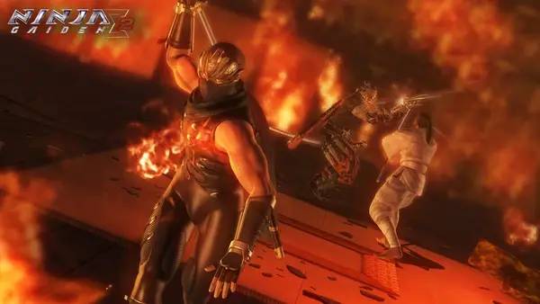 Кадр с взаимодействием персонажа и объекта в [NINJA GAIDEN  Master Collection] NINJA GAIDEN Σ