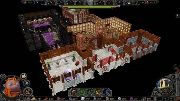 Кадр с взаимодействием персонажа и объекта в A Game of Dwarves