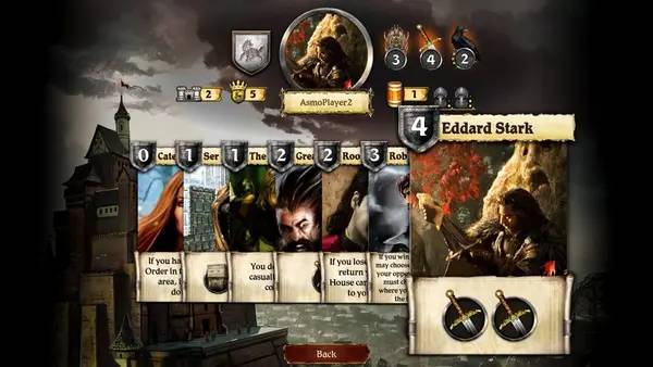Кадр с взаимодействием персонажа и объекта в A Game of Thrones  The Board Game - Digital Edition