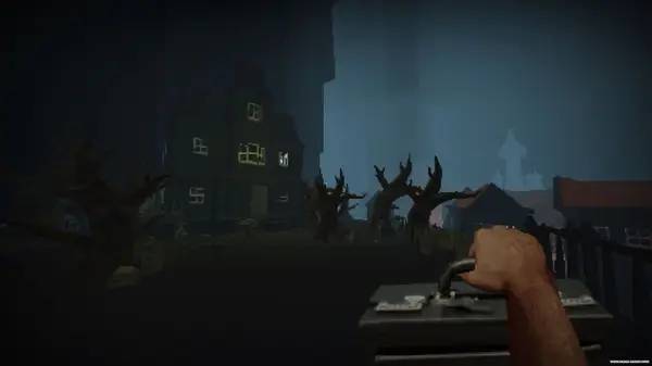 Кадр с взаимодействием персонажа и объекта в A Hell of an Exorcist