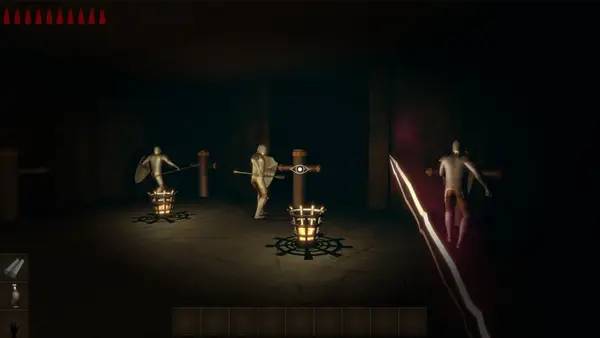 Кадр с взаимодействием персонажа и объекта в A maze in Citadel