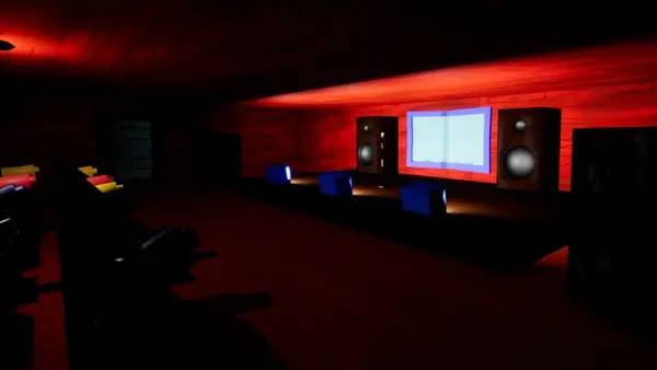 Кадр с взаимодействием персонажа и объекта в A Moustache in the House