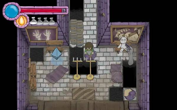 Кадр с взаимодействием персонажа и объекта в Abeline Rush