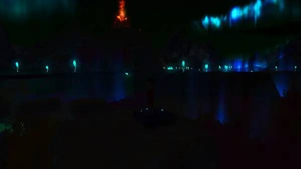 Кадр с взаимодействием персонажа и объекта в Abi and the soul