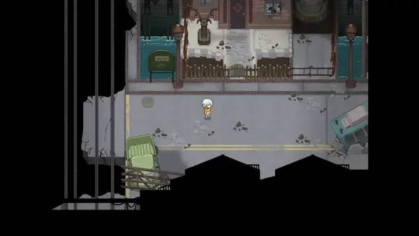 Кадр с взаимодействием персонажа и объекта в Absurd Story  Back Home