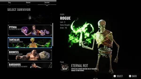 Кадр с взаимодействием персонажа и объекта в Achilles Survivor